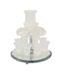 Fontaine à vin en cristal avec 8 verres 25x25x25cm