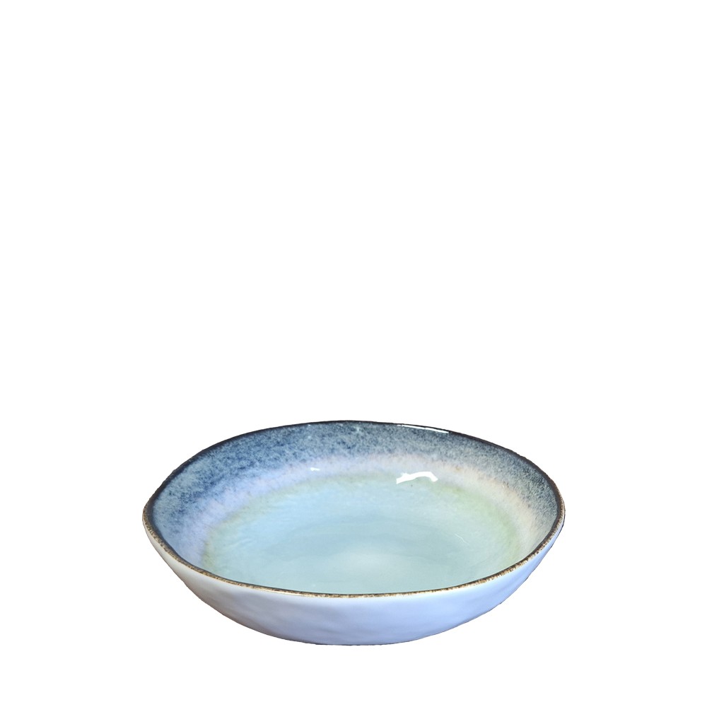 Turquoise porcelain soup plate 20x20x5cm