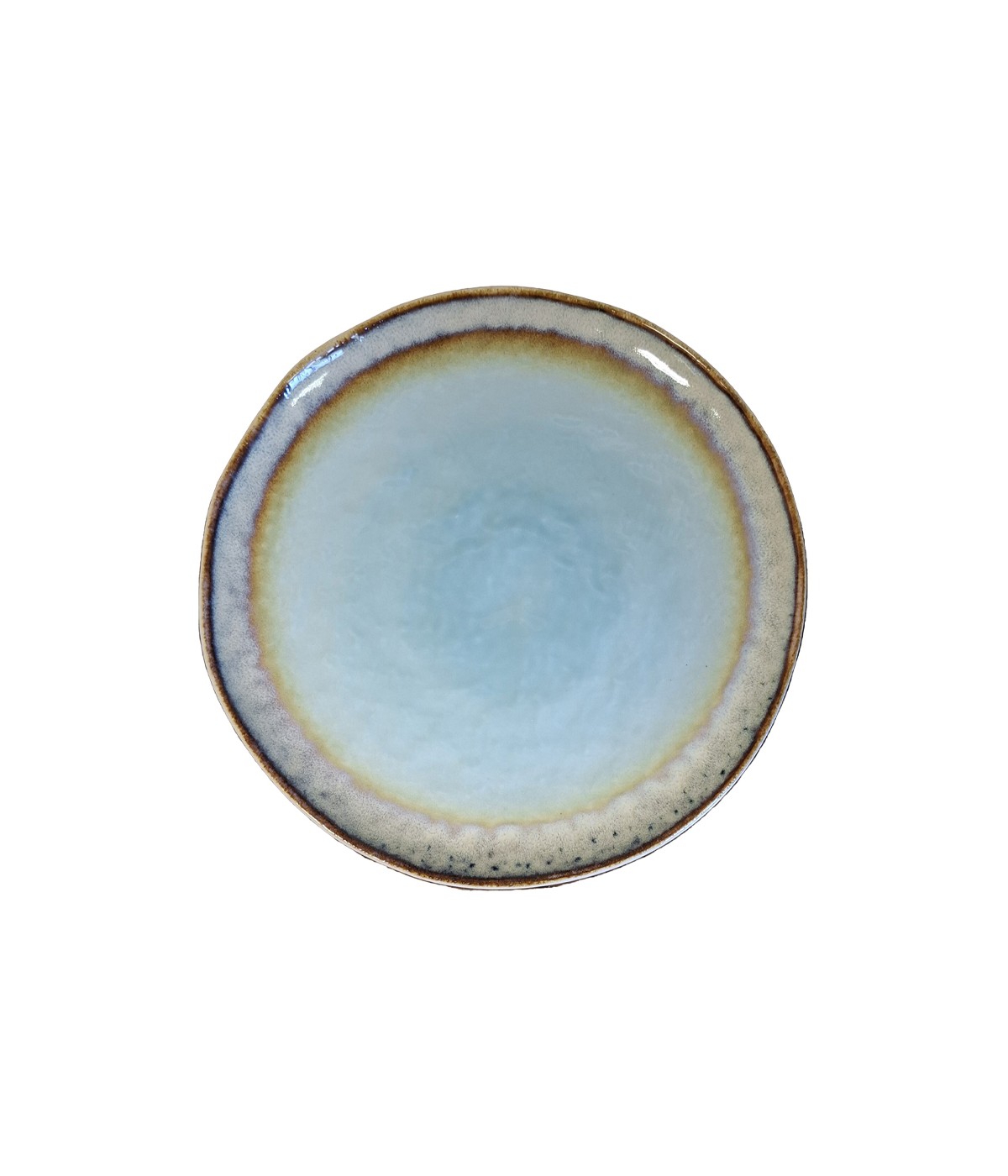 Turquoise porcelain dinner plate 27x27x1.6cm