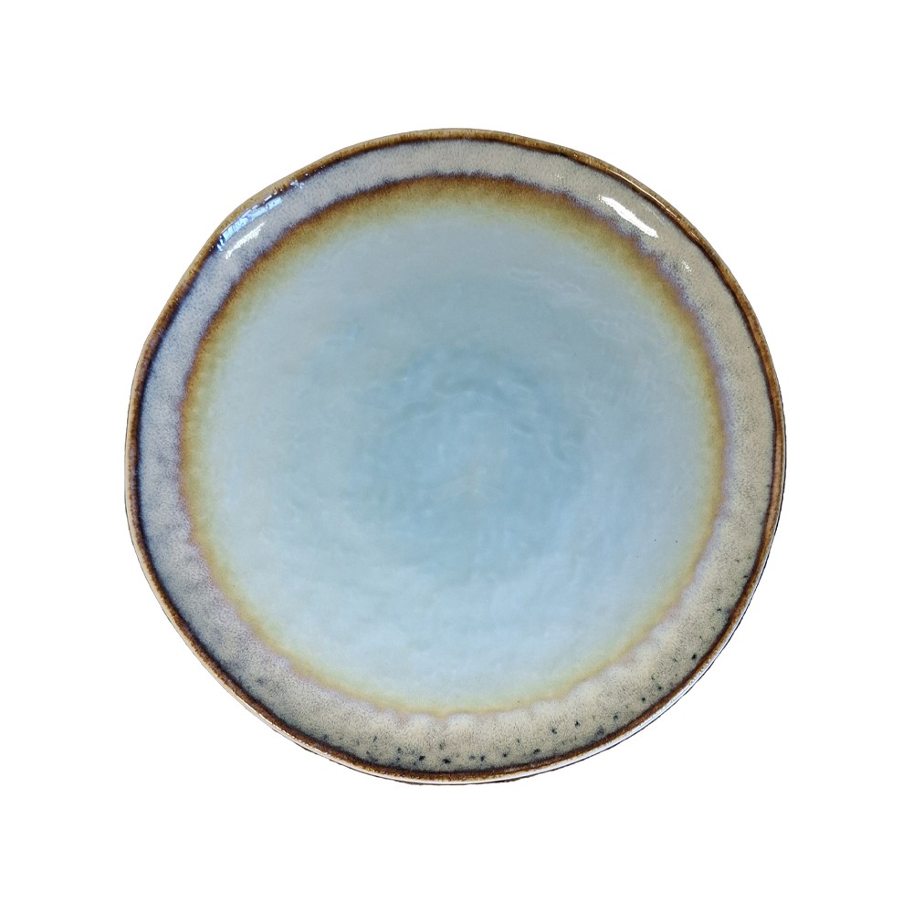 Turquoise porcelain dinner plate 27x27x1.6cm