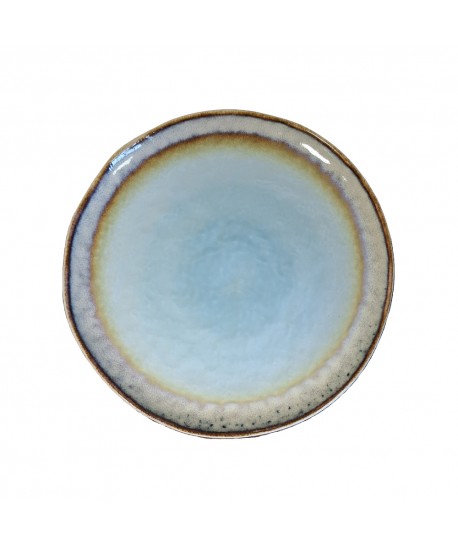 Turquoise porcelain dinner plate 27x27x1.6cm