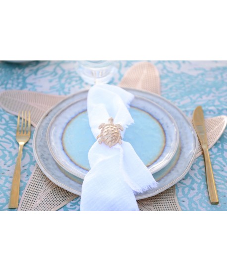 Turquoise porcelain dinner plate 27x27x1.6cm