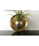 Metal plant holder with golden vase h.34cm