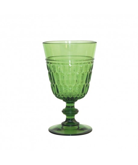 Verres à vin vert en acrylique - lot de 6