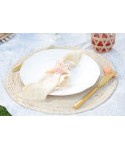 Lot de 4 ronds de serviettes corail rose gold