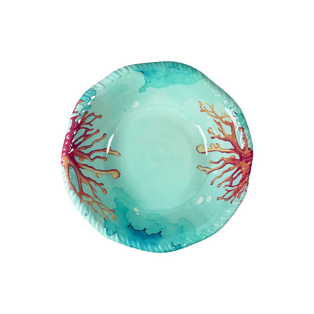 Coral melamine soup plate 20x20x5.5cm