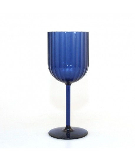Verres à vin bleu en acrylique - lot de 6