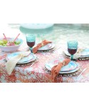 Coral melamine dinner plate 28x28x2.5cm