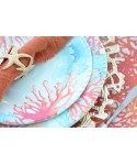Coral melamine dinner plate 28x28x2.5cm