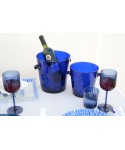 Dark blue champagne bucket 20.3x20.3x21.2cm
