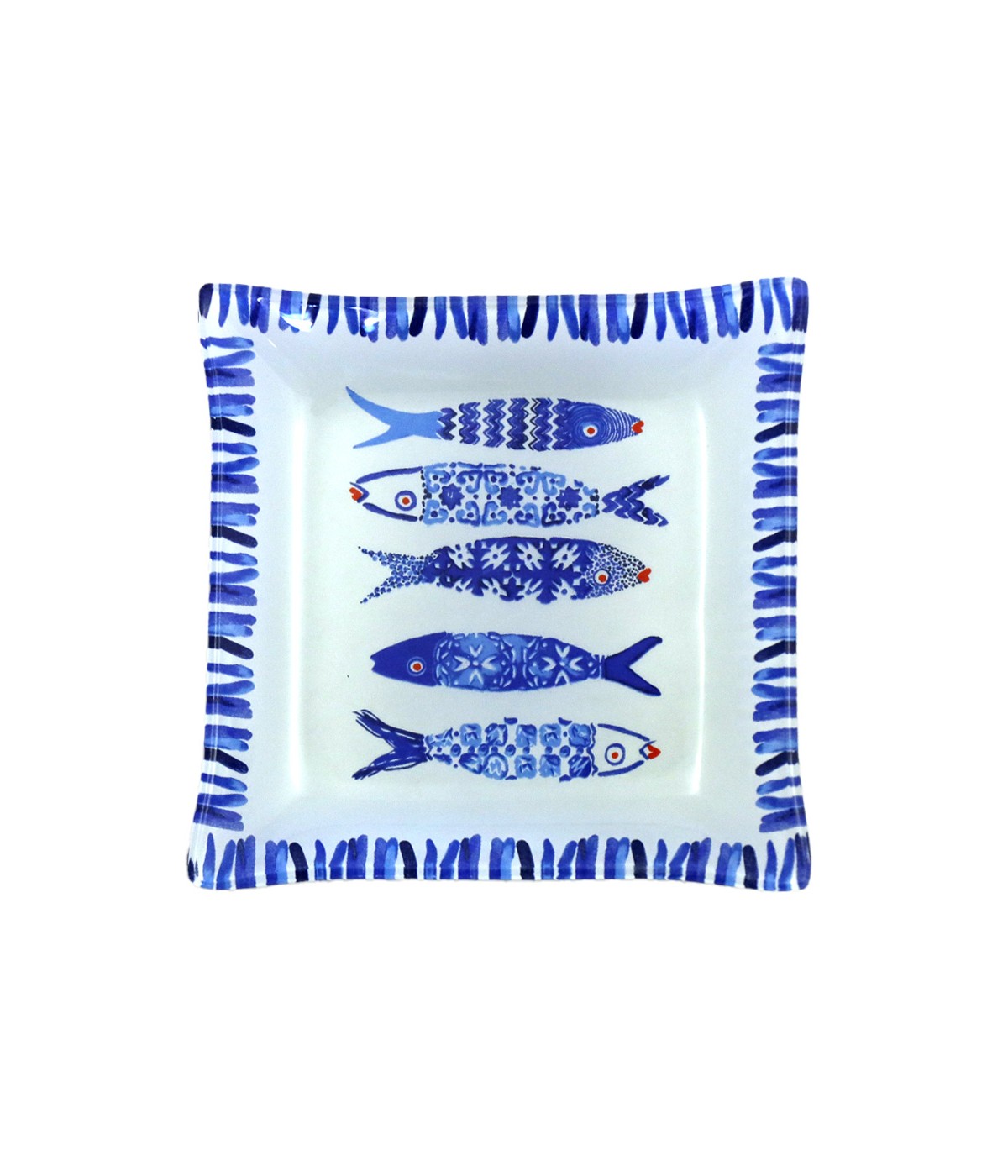 Coupelle creuse poisson 11.5x11.5x1.8cm - lot de 6