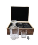 Coffret whisky en bois avec carafe