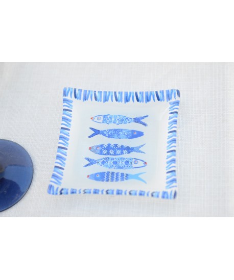 Coupelle creuse poisson 11.5x11.5x1.8cm - lot de 6