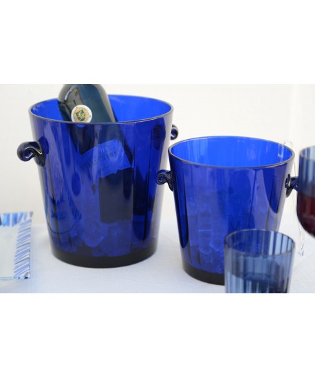 Dark blue champagne bucket 20.3x20.3x21.2cm