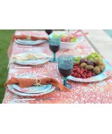 Coral melamine dinner plate 28x28x2.5cm