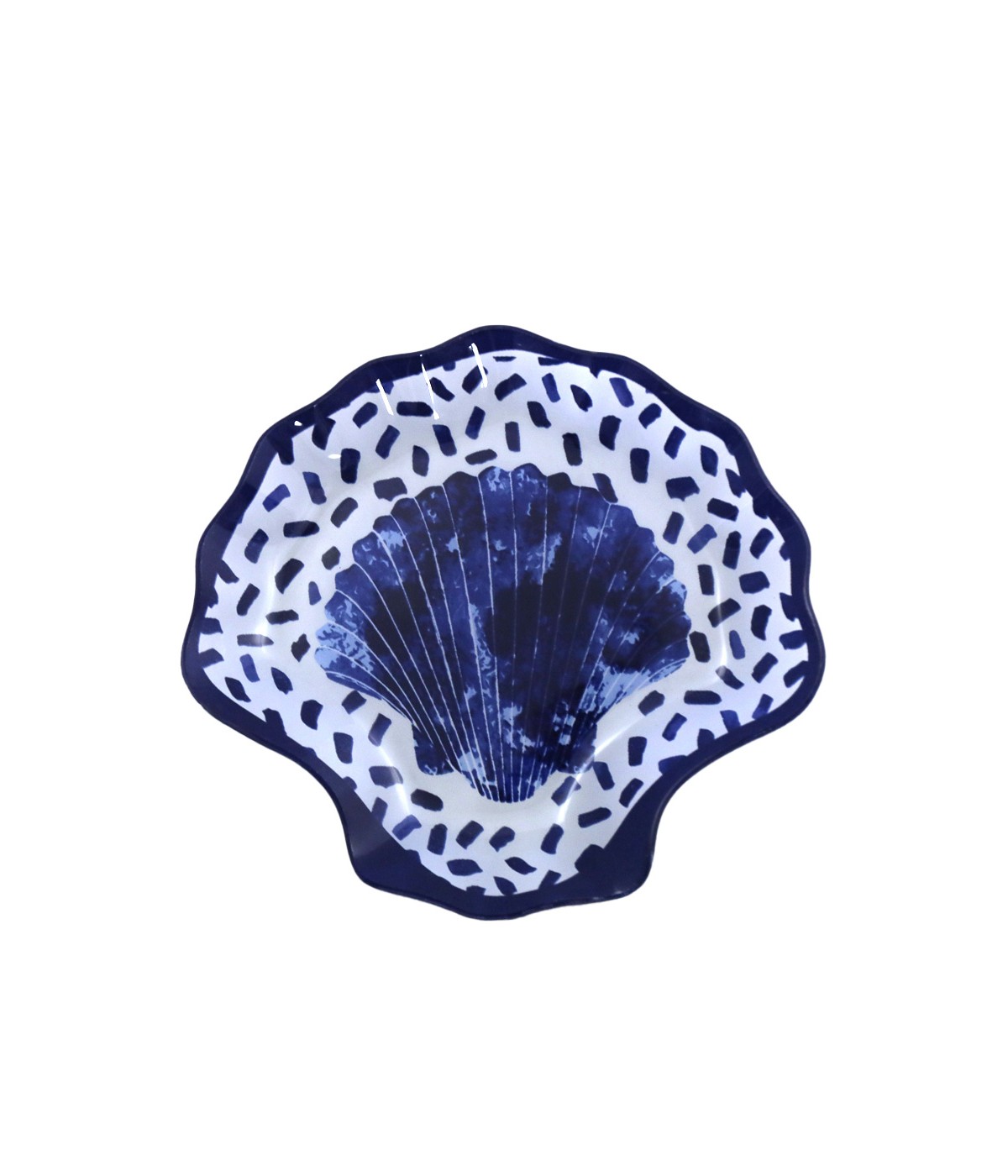 Coupelle bleue coquille Saint-Jacques 15.6x16.8x1.7cm - lot de 6