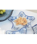 Blue starfish bowl 18.7x20.8x2cm - set of 6
