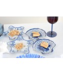 Blue starfish bowl 18.7x20.8x2cm - set of 6