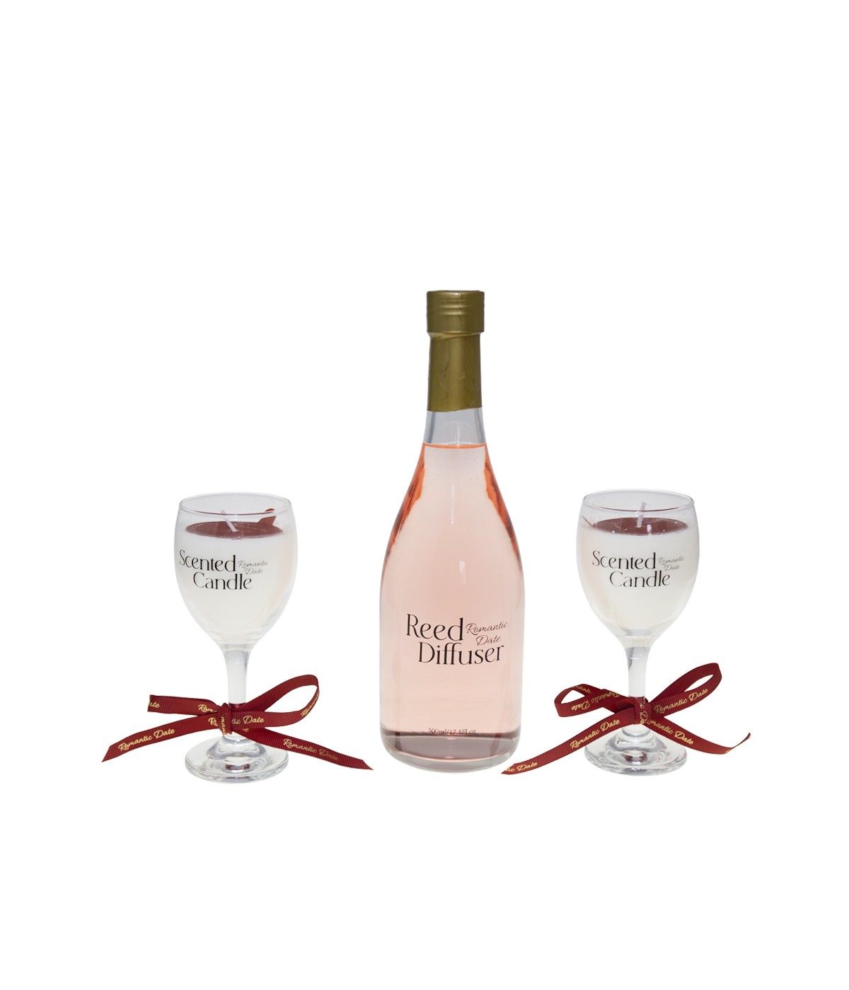 Gift box candles and glass diffuser