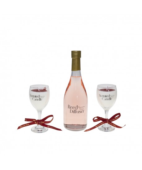 Gift box candles and glass diffuser