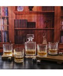 Coffret whisky en verre avec carafe 850ml et 4 verres 300ml