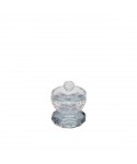 Silver crystal salt cellar with lid