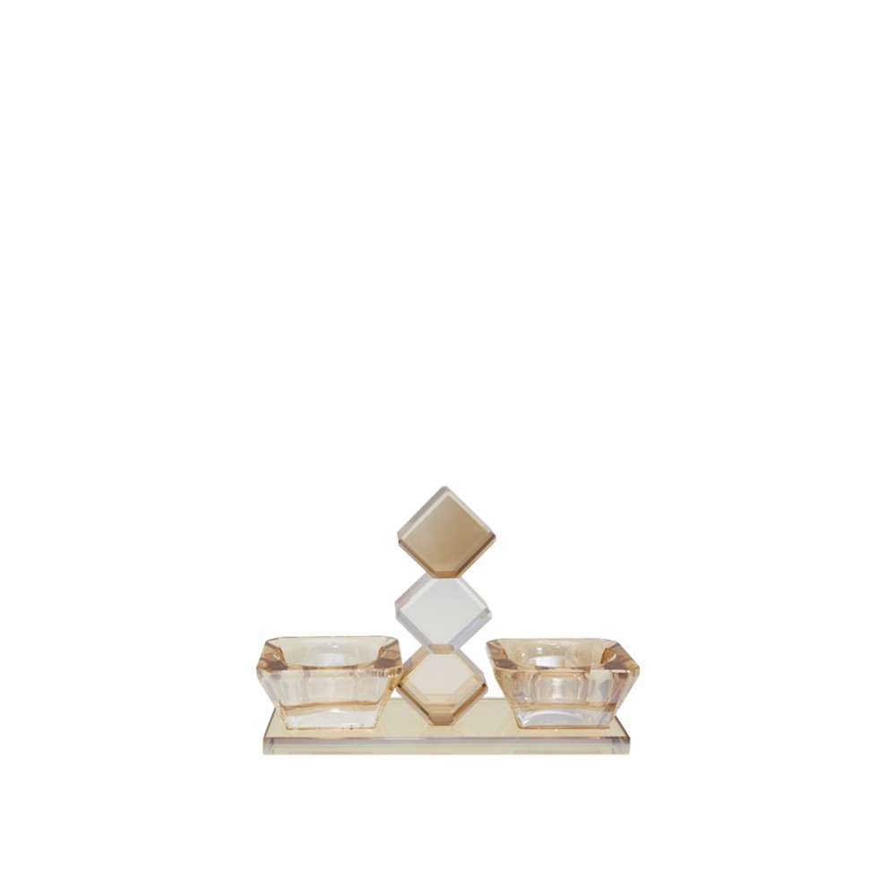 Amber salt and pepper shakers 15.5x6x11cm