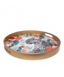Plateau rond safari 40x40x4.5cm