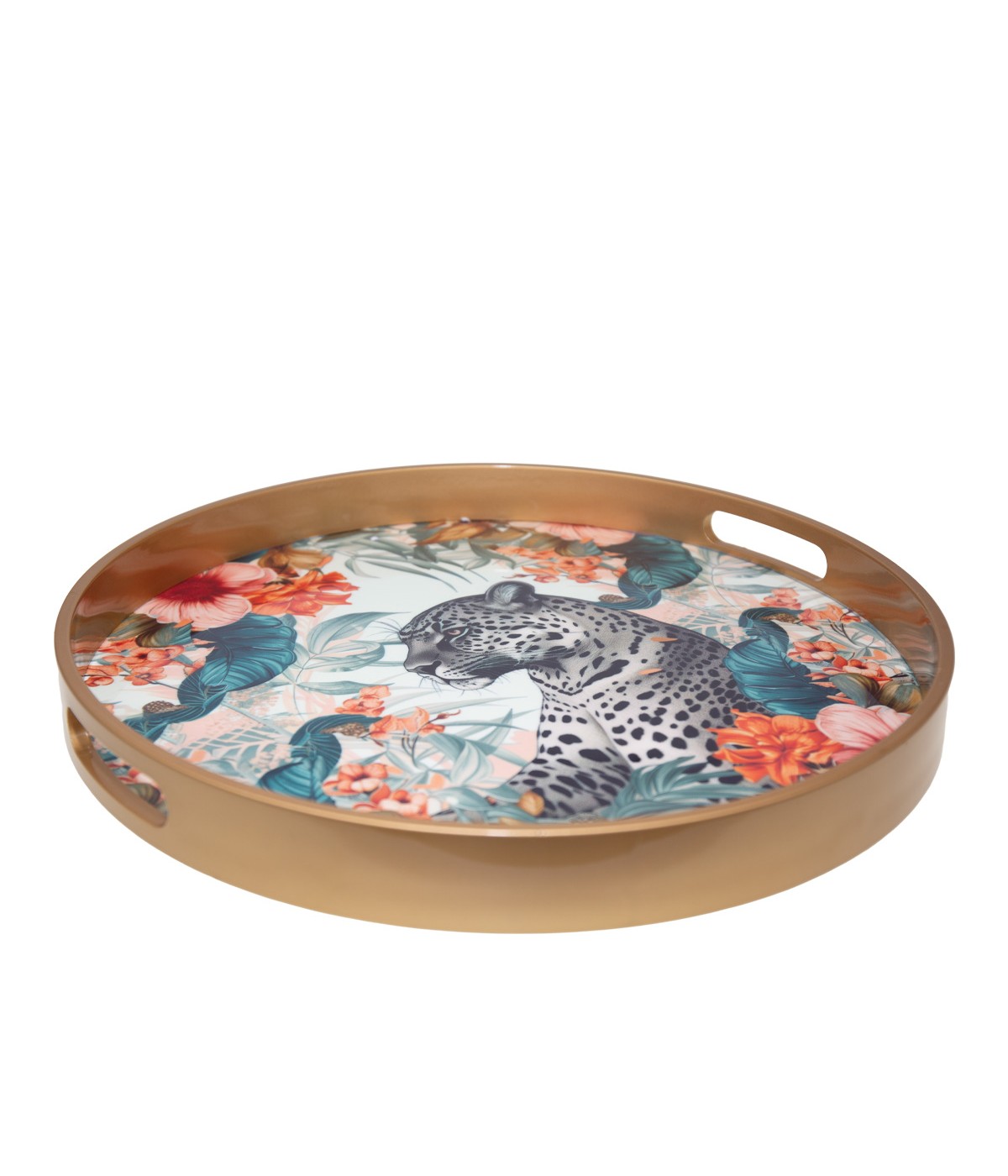 Plateau rond safari 40x40x4.5cm