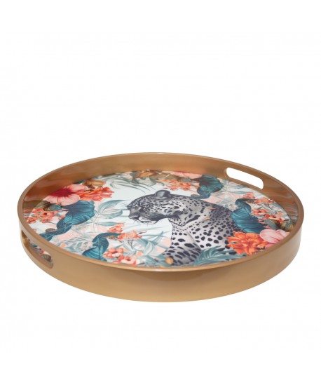 Plateau rond safari 40x40x4.5cm