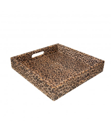 Square leopard tray 30x30x4.5cm