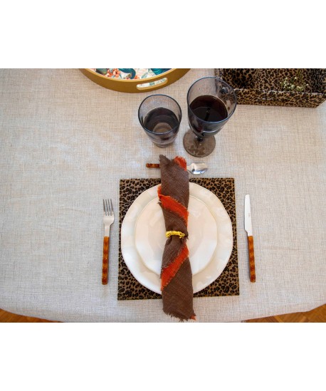 Dessous d'assiette léopard 30x30x0.5cm