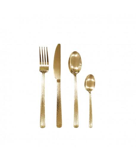 24-piece gold cutlery set