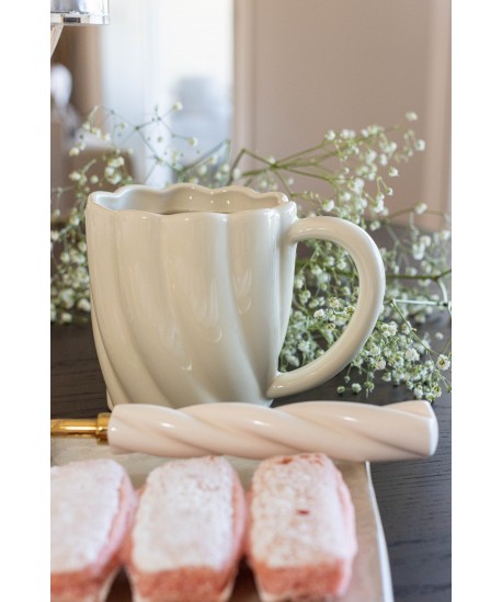 Ecru cloud mugs - set of 4