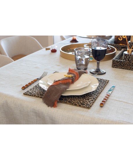 Dessous d'assiette léopard 30x30x0.5cm