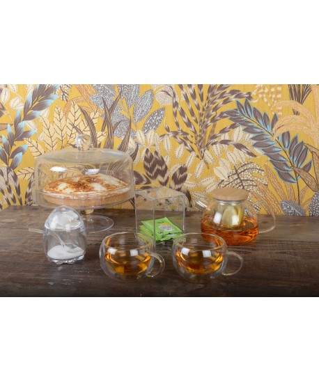 Teapot 1L with wooden lid