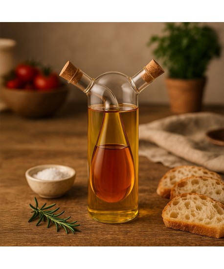 Glass oil and vinegar bottle 340ml and 90ml