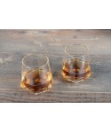 Faceted whiskey glasses - set of 2