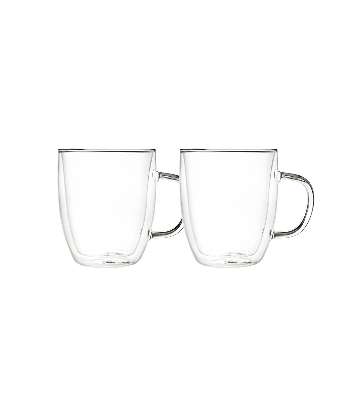Mugs double paroi grande taille 480ml - lot de 2