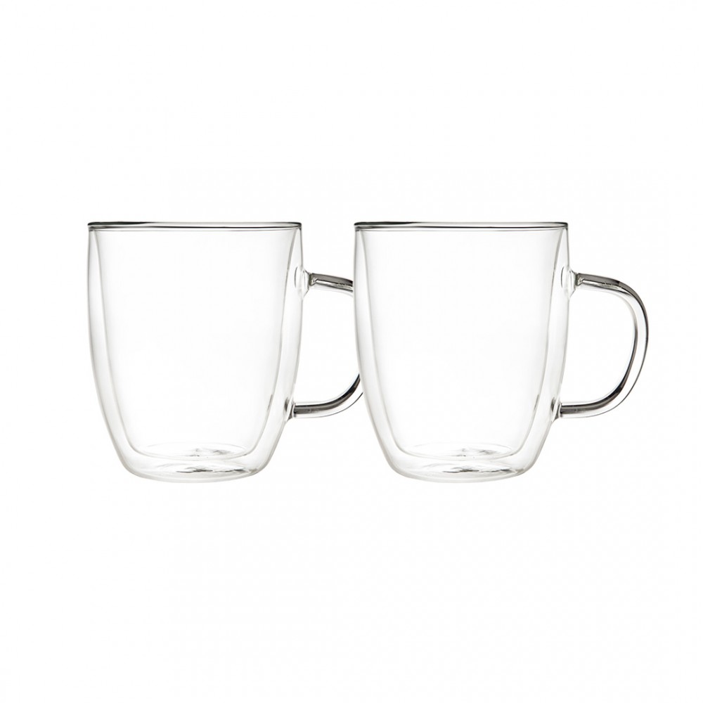 Mugs double paroi grande taille 480ml - lot de 2