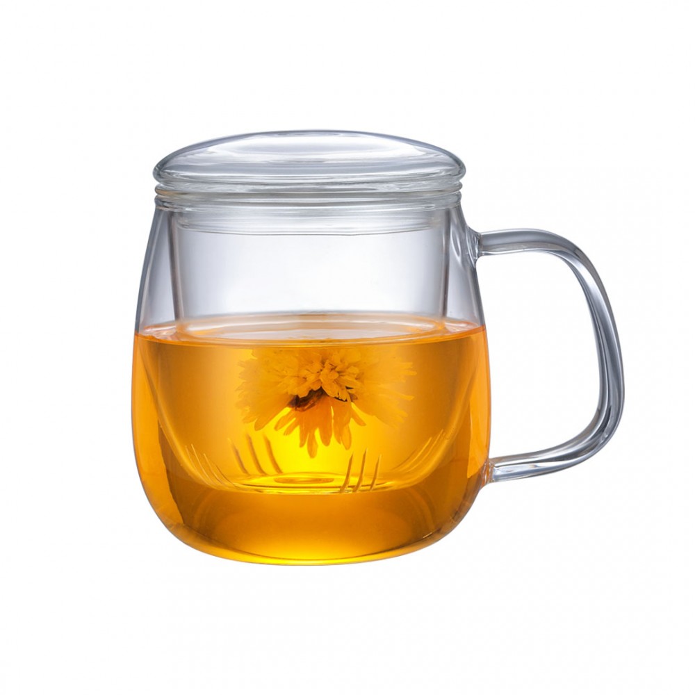 Glass infusion mug with glass filter 550ml