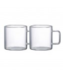 Mugs en verre grande taille 450ml - lot de 2