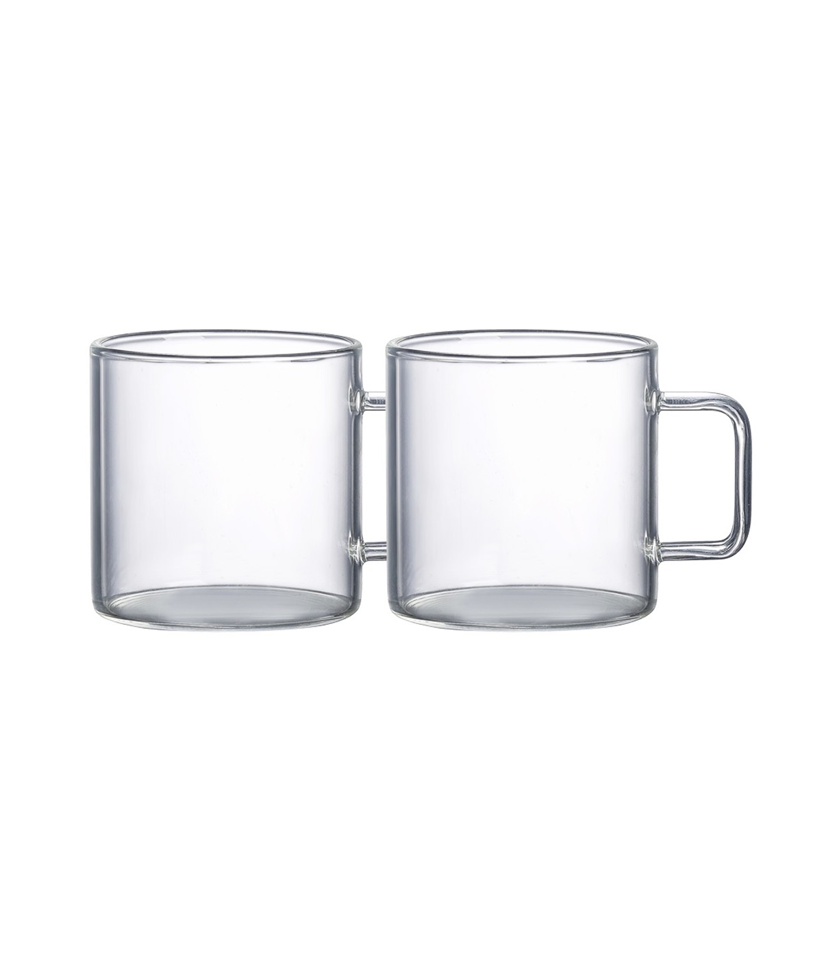 Mugs en verre grande taille 450ml - lot de 2