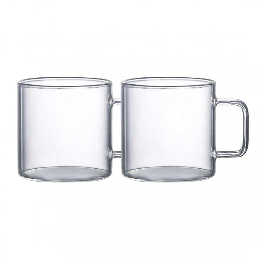 Mugs en verre grande taille 450ml - lot de 2