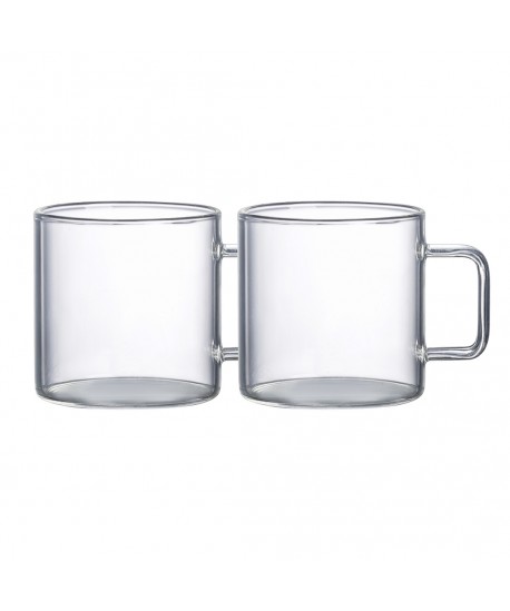 Mugs en verre grande taille 450ml - lot de 2