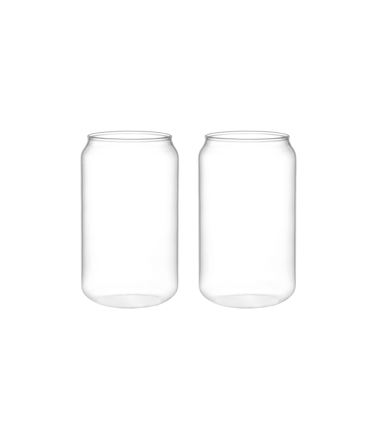 Verres à eau haut forme canette 380ml - lot de 2