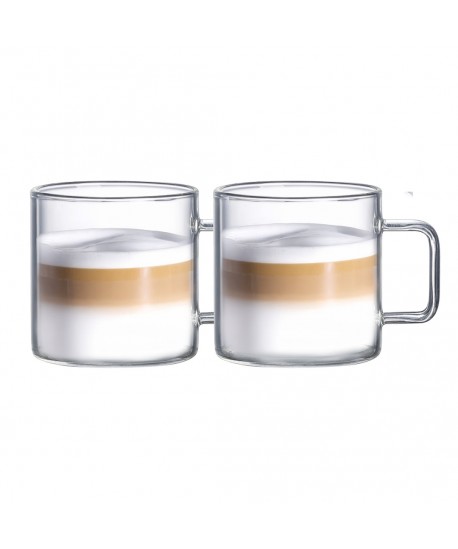 Mugs en verre grande taille 450ml - lot de 2