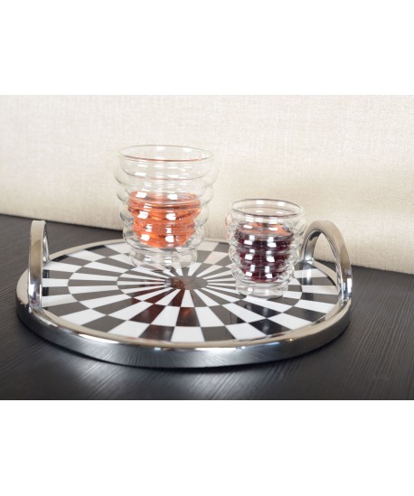 Tasses à thé et café double paroi vague 250ml - lot de 2