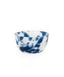 Blue and white glass bowl 11x11x6cm