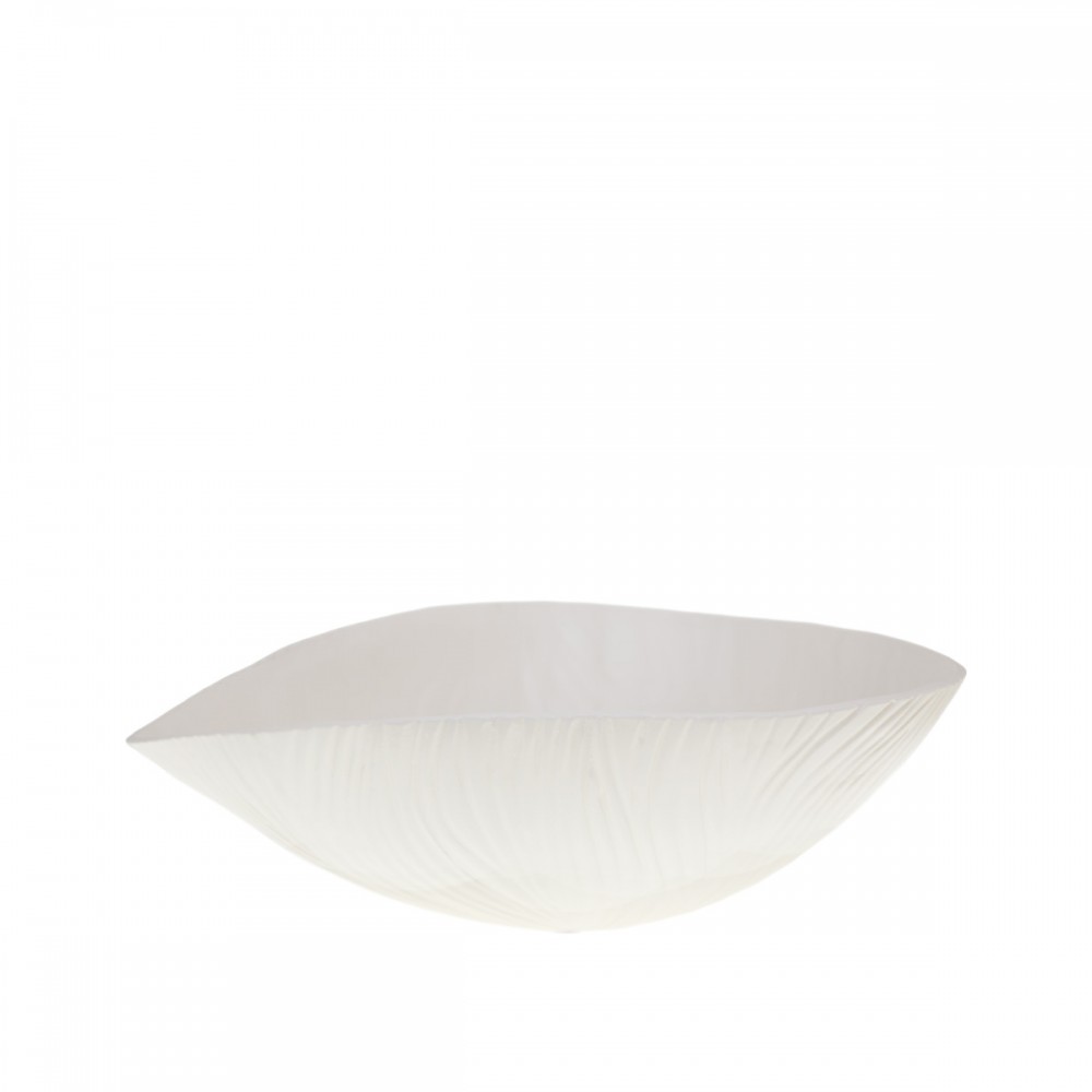 Saladier en céramique mat beige 38.5x29x14.5cm